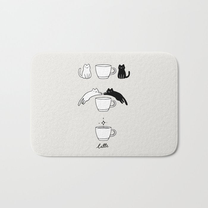 Coffee Cat 2: Catte Bath Mat Gallery Image 1