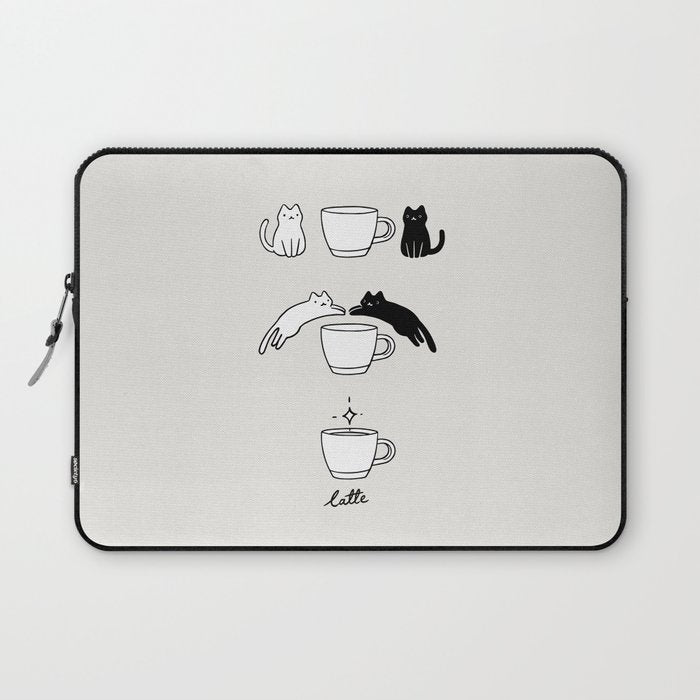 Coffee Cat 2: Catte Laptop Sleeve Gallery Image 1