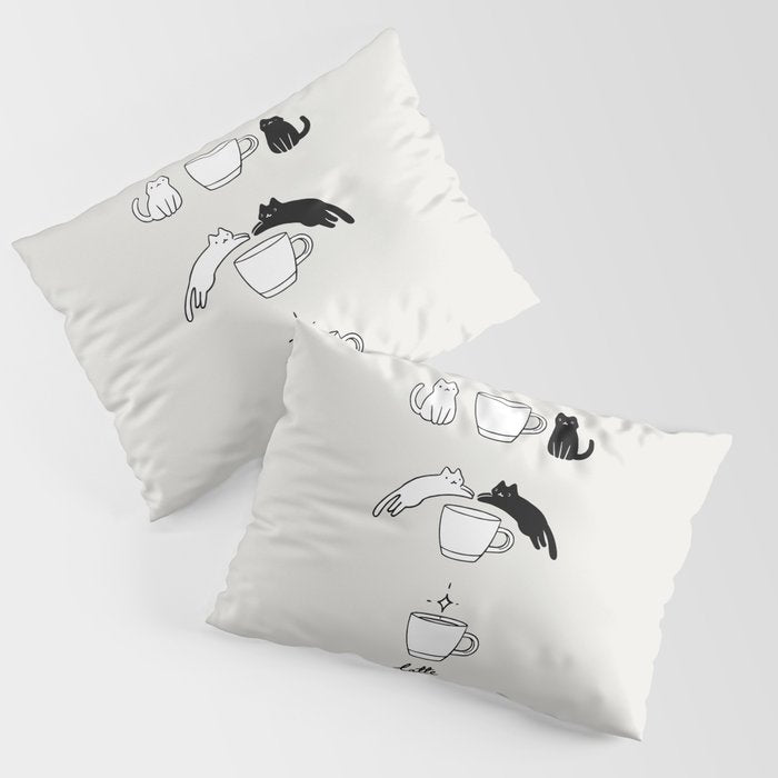 Coffee Cat 2: Catte Pillow Sham Gallery Image 3