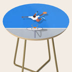 Shooting Hoops | Basketball Court Illustration  Side Table Gallery Image 2