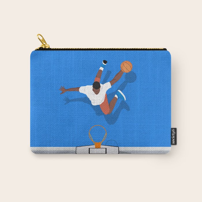 Shooting Hoops | Basketball Court Illustration  Carry All Pouch Gallery Image 1