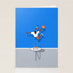 Shooting Hoops | Basketball Court Illustration  Stationery Card Gallery Image 2