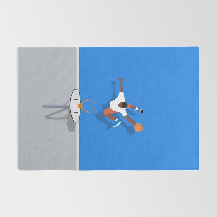 Shooting Hoops | Basketball Court Illustration  Rug Gallery Image 2