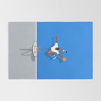Shooting Hoops | Basketball Court Illustration  Rug Gallery Image 2