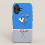 Shooting Hoops | Basketball Court Illustration  iPhone Case Gallery Image 1