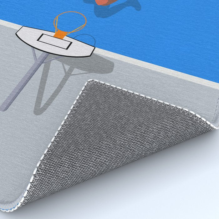 Shooting Hoops | Basketball Court Illustration  Rug Gallery Image 4