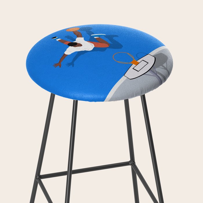 Shooting Hoops | Basketball Court Illustration  Stool Gallery Image 2