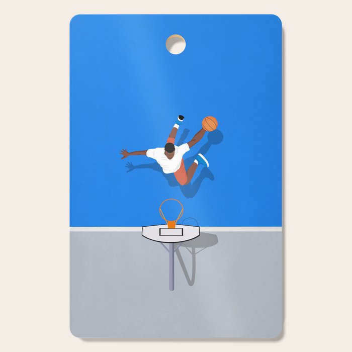 Shooting Hoops | Basketball Court Illustration  Cutting Board Gallery Image 1