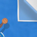 Shooting Hoops | Basketball Court Illustration  Wall Tapestry Gallery Image 3