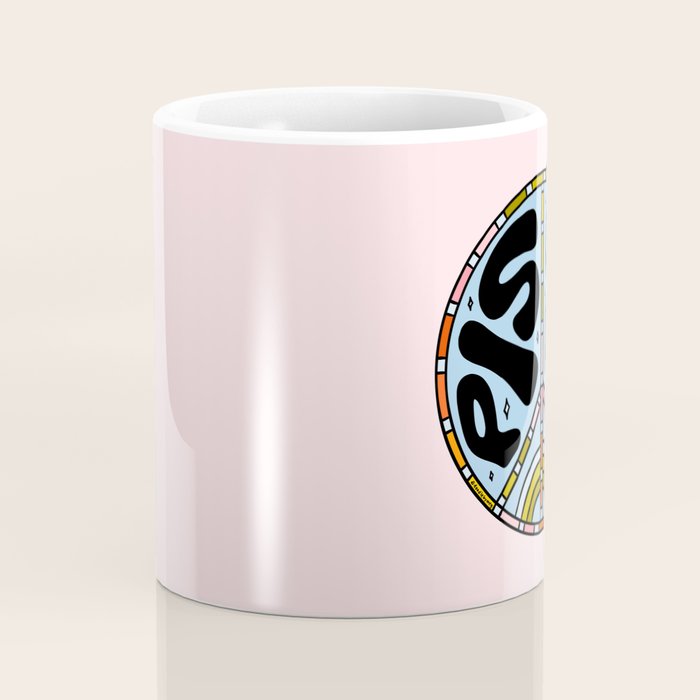 Pisces Peace Sign Coffee Mug Gallery Image 4