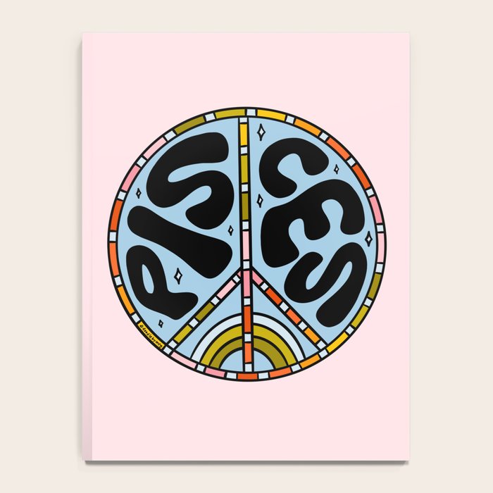 Pisces Peace Sign Notebook Gallery Image 4