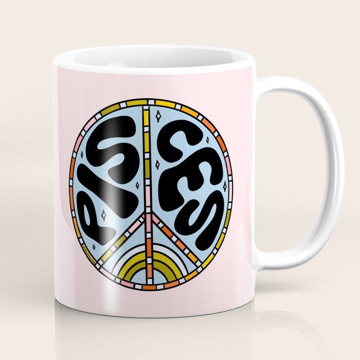 Pisces Peace Sign Coffee Mug Gallery Image 1