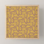 Mid Century Modern Piquet 2 Inspired by PANTONE 17 1230 Color of the Year Mocha Mousse Mini Art Print Gallery Image 1