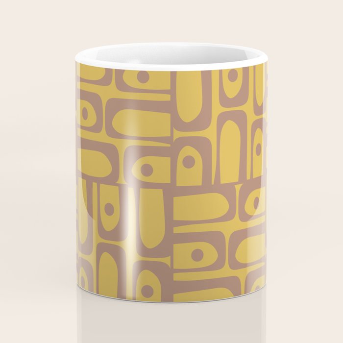 Mid Century Modern Piquet 2 Inspired by PANTONE 17 1230 Color of the Year Mocha Mousse Coffee Mug Gallery Image 4