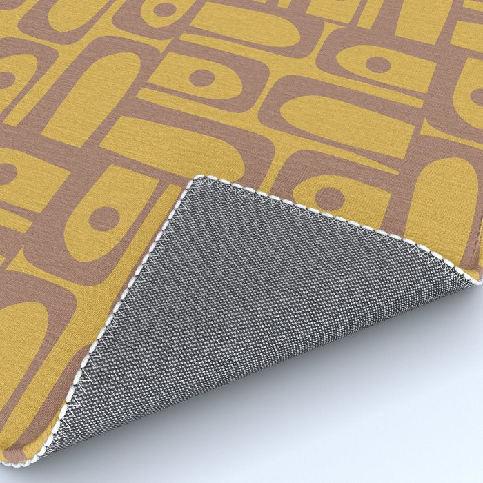 Mid Century Modern Piquet 2 Inspired by PANTONE 17 1230 Color of the Year Mocha Mousse Rug Gallery Image 4