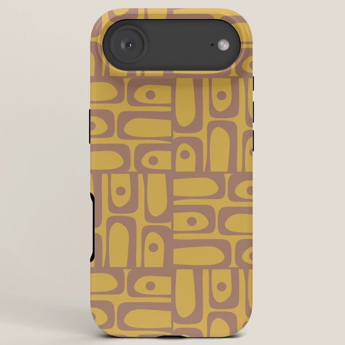 Mid Century Modern Piquet 2 Inspired by PANTONE 17 1230 Color of the Year Mocha Mousse iPhone Case Gallery Image 6