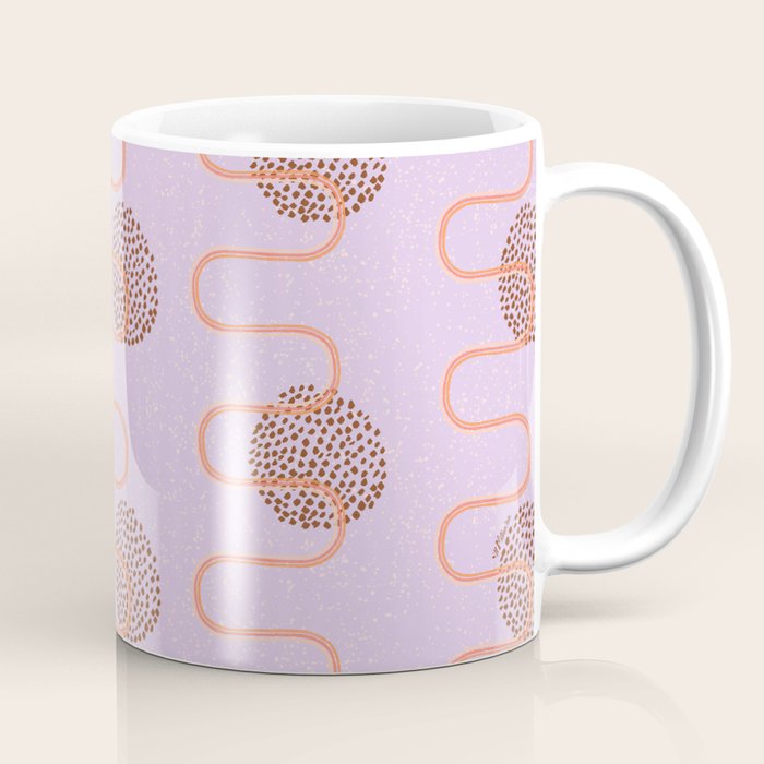 Abstract Fields in Lavender & Brown Coffee Mug Gallery Image 1