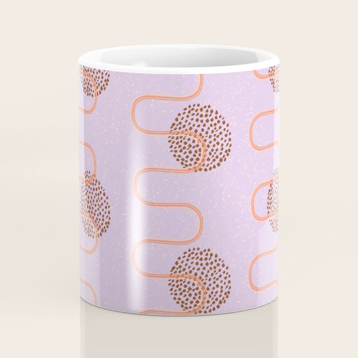 Abstract Fields in Lavender & Brown Coffee Mug Gallery Image 4