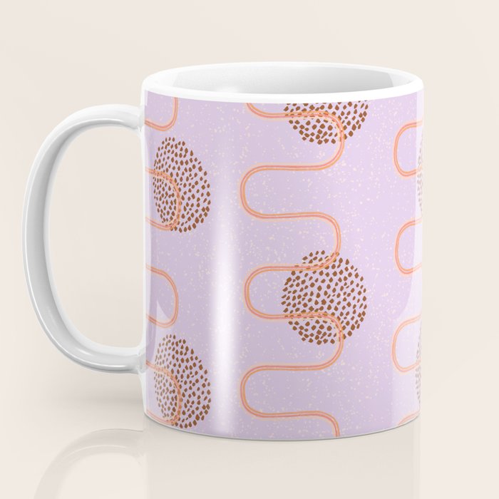 Abstract Fields in Lavender & Brown Coffee Mug Gallery Image 3