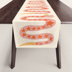 Abstraction_LITTLE_KING_COBRA_SNAKE_CUTE_ADORABLE_POP_ART_0916A Table Runner Gallery Image 1