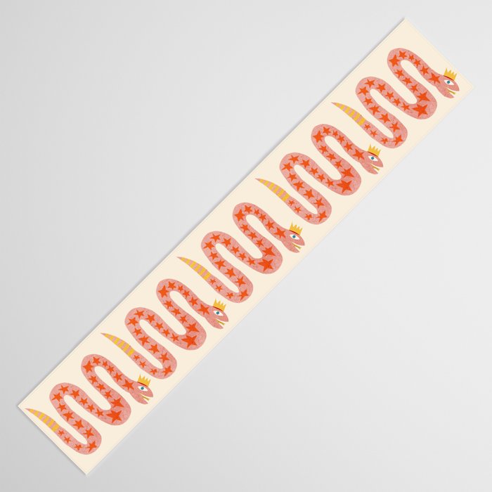 Abstraction_LITTLE_KING_COBRA_SNAKE_CUTE_ADORABLE_POP_ART_0916A Table Runner Gallery Image 3