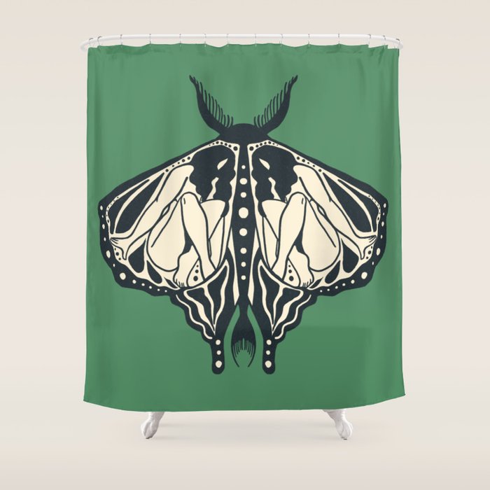 Green Metamorphosis Shower Curtain Gallery Image 1