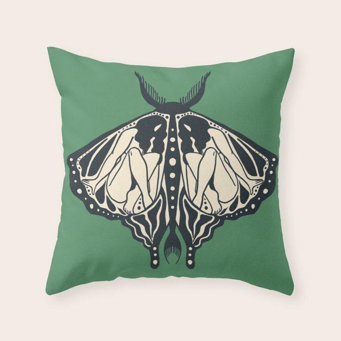 Green Metamorphosis Throw Pillow Gallery Image 6