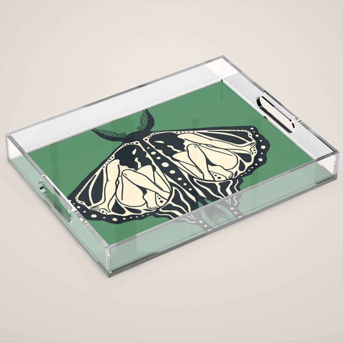Green Metamorphosis Acrylic Tray Gallery Image 1