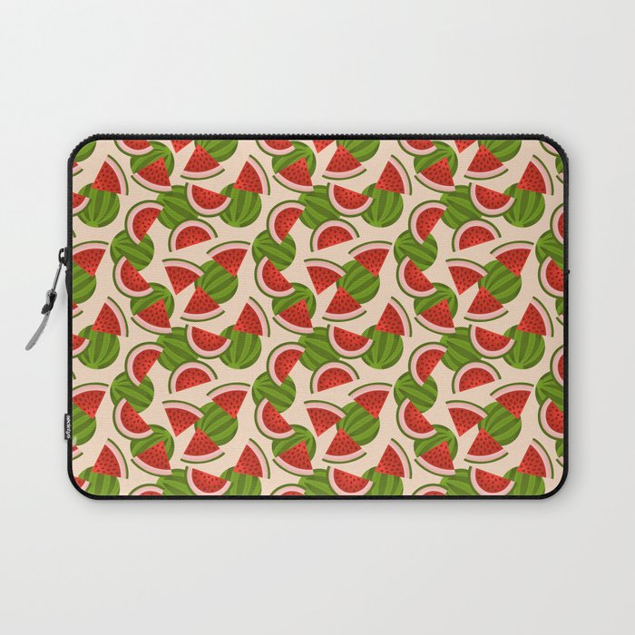 Watermelon Pattern on Cream Laptop Sleeve Gallery Image 1