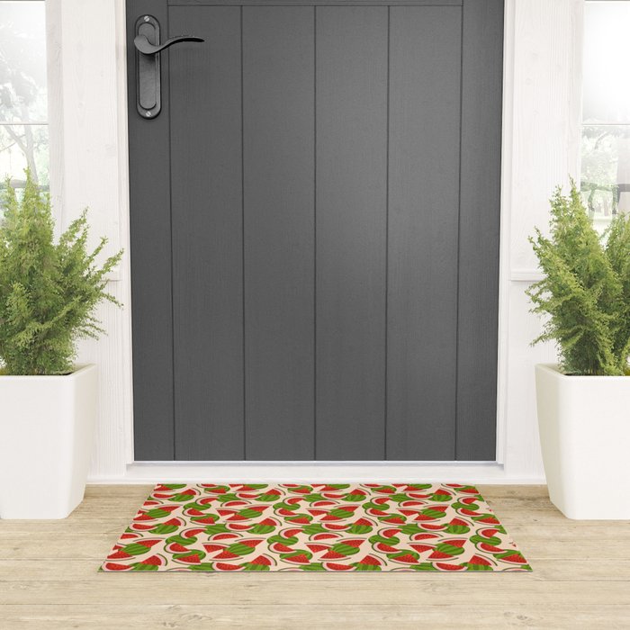 Watermelon Pattern on Cream Welcome Mat Gallery Image 3