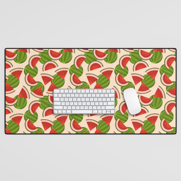Watermelon Pattern on Cream Desk Mat Gallery Image 1