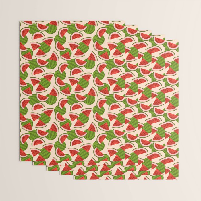 Watermelon Pattern on Cream Wrapping Paper Gallery Image 3