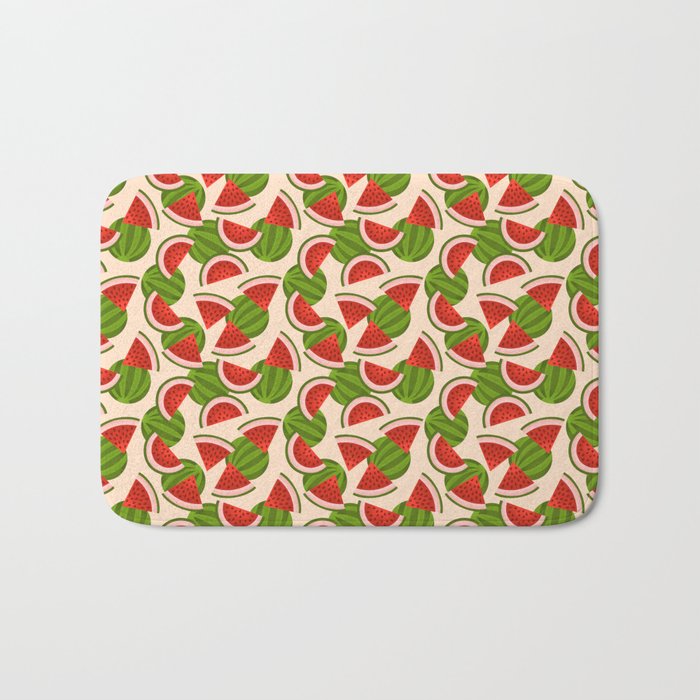 Watermelon Pattern on Cream Bath Mat Gallery Image 1