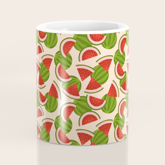 Watermelon Pattern on Cream Coffee Mug Gallery Image 4