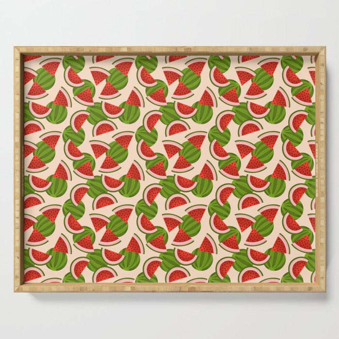 Watermelon Pattern on Cream Serving Tray Gallery Image 1
