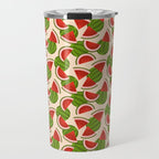 Watermelon Pattern on Cream Travel Mug Gallery Image 1