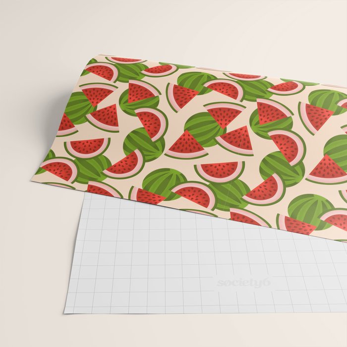 Watermelon Pattern on Cream Wrapping Paper Gallery Image 2