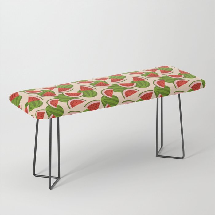 Watermelon Pattern on Cream Bench Gallery Image 1