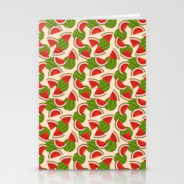 Watermelon Pattern on Cream Stationery Card Gallery Image 2