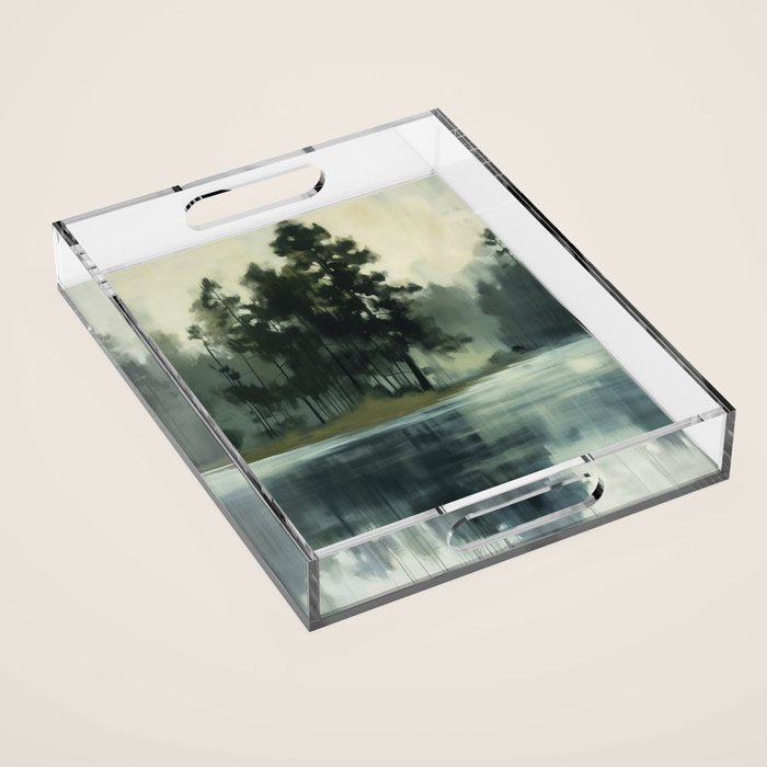 Country Lake I Acrylic Tray Gallery Image 1