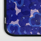 Indigo blue abstract floral pattern Laptop Sleeve Gallery Image 3