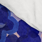 Indigo blue abstract floral pattern Comforter Gallery Image 4