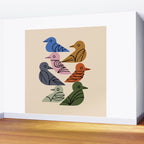 Painted Birds Wall Mural Gallery Image 2