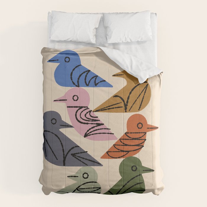 Painted Birds Comforter Gallery Image 1