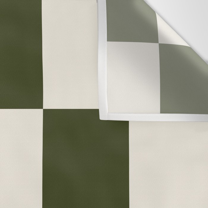 Checkered (Olive Cream) Wall Tapestry Gallery Image 3