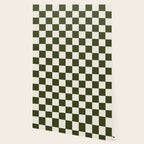 Checkered (Olive Cream) Wallpaper Gallery Image 2