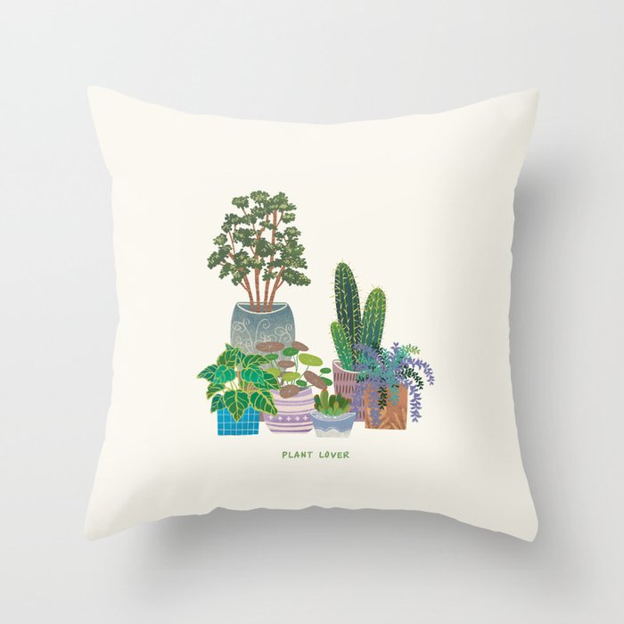 plant lover T2 Throw Pillow Gallery Image 6
