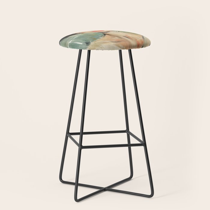 Elegant Lady in Wide Hat Stool Gallery Image 1