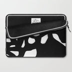 Maze Black & White Minimalist Abstract Mid century Ink Art Dark Brush Strokes Laptop Sleeve Gallery Image 2