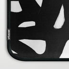 Maze Black & White Minimalist Abstract Mid century Ink Art Dark Brush Strokes Laptop Sleeve Gallery Image 3